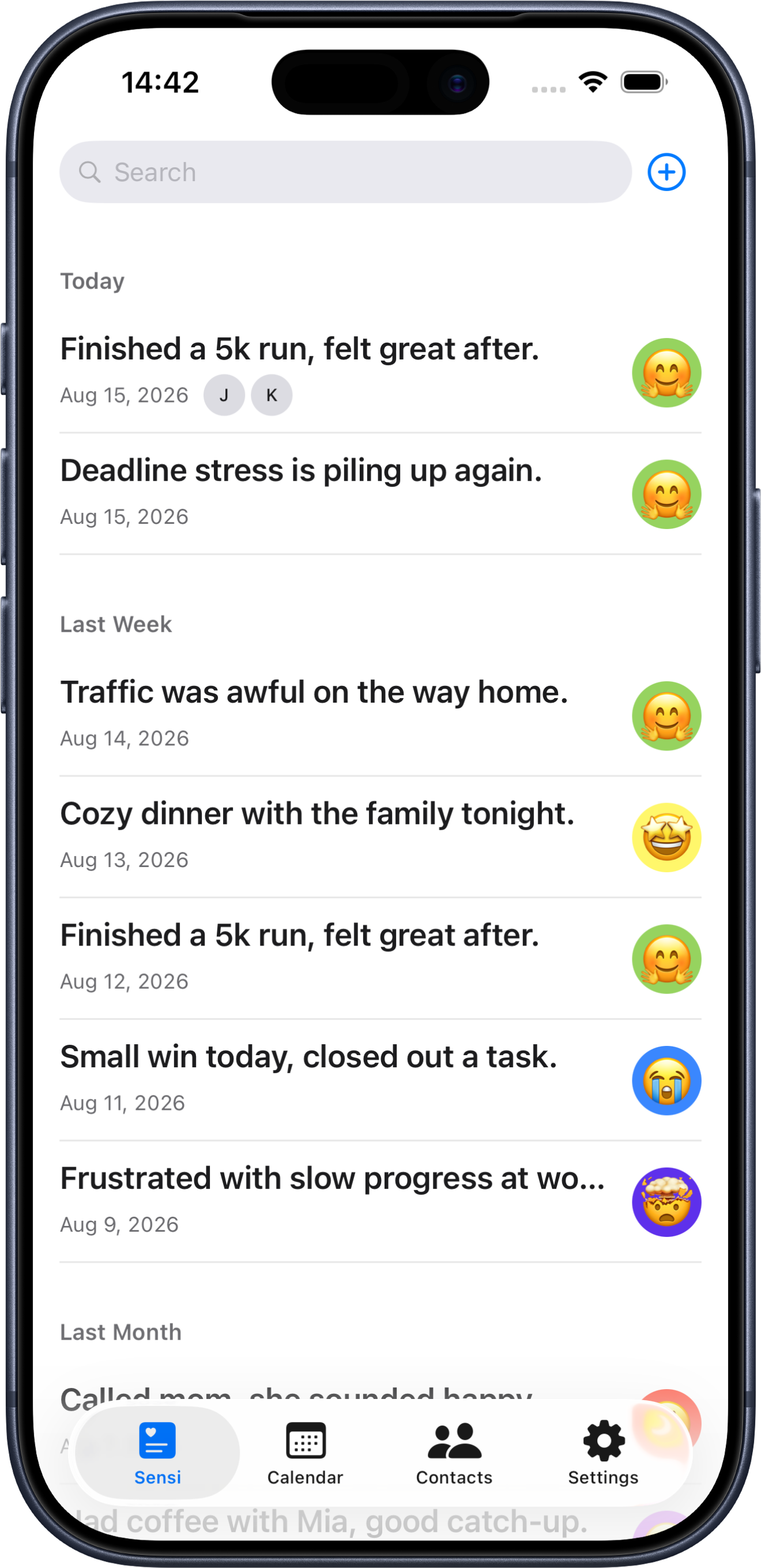 SensiNote — The Sensi list